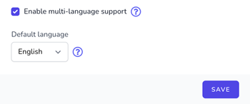 Multi Language setting